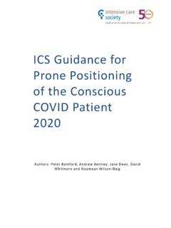 ICS Guidance for Prone Positioning of the Conscious COVID ...