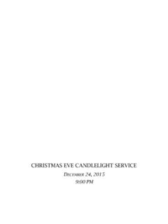 CHRISTMAS EVE CANDLELIGHT SERVICE - spucc.org