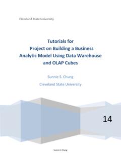 Tutorials for Project on Building a Business Analytic ...