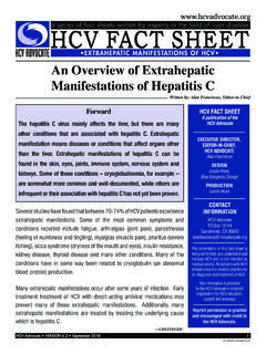 An Overview of Extrahepatic Manifestations of …