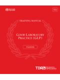 TRAINING MANUAL - who.int