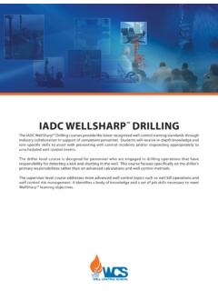 IADC WELLSHARP DRILLING - Well Control Training