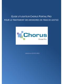 Guide utilisateur Chorus Portail Pro