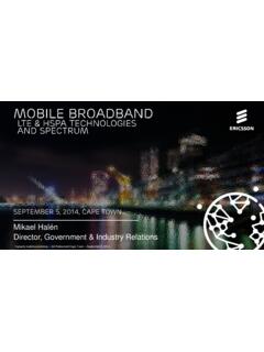 Mobile broadband LTE &amp; HSPA Technologies and spectrum