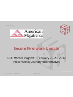 Secure Firmware Update - Unified Extensible Firmware ...