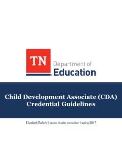 Child Development Associate (CDA) Credential Guidelines