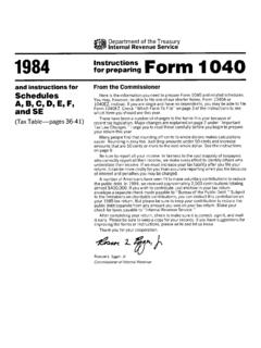 INSTRUCTIONS 1040 (1984) - Internal Revenue Service