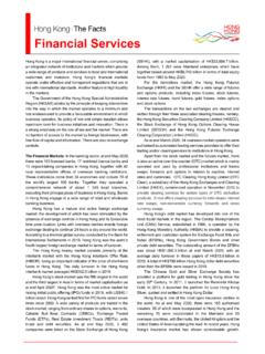 Hong Kong: The Facts - Financial Services