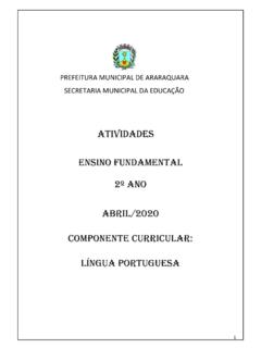 ATIVIDADES Ensino fundamental 2&#186; ANO abril/2020 …