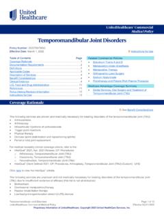 Temporomandibular Joint Disorders - UHCprovider.com