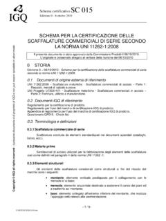 Schema certificativo SC 015 - igq.it