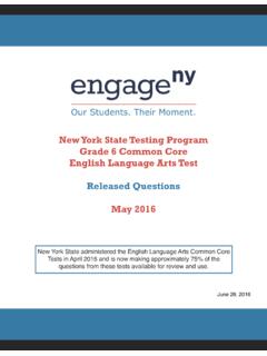 New York State Testing Program Grade 6 Common Core …