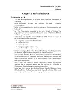 Chapter-1:- Introduction to OB - SREE SIDDAGANGA …
