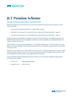 JLT Pension Scheme - Marsh McLennan