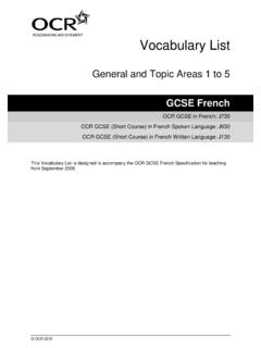 French Vocabulary List Topics Combined v1 2