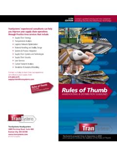 Rules of thumb - The Warehousing Education and …