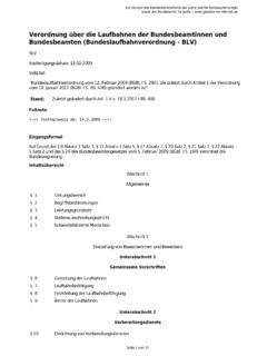 Bundesbeamten (Bundeslaufbahnverordnung - BLV) …