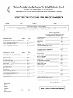 REMITTANCE REPORT FOR 2018 APPORTIONMENTS