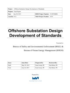 Offshore Substation Design Development of Standards