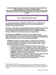 COVID-19 Pfizer BioNTech Vaccine EUA Fact Sheet for ...