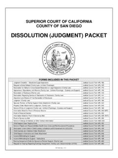 DISSOLUTION (JUDGMENT) PACKET - California