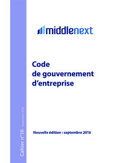 Code de gouvernement d’entreprise - Middlenext