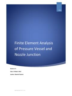 Finite Element Analysis of Pressure Vessel and …
