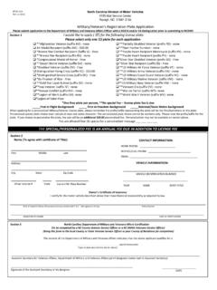 Military/Veteran’s Registration Plate Application