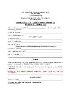 APPLICATION FOR CERTIFIED COPY/COPIES OF MARRIAGE …