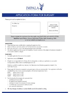 APPLICATION FORM FOR BURSARY - 2022