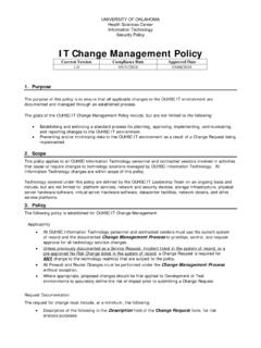 IT Change Management Policy