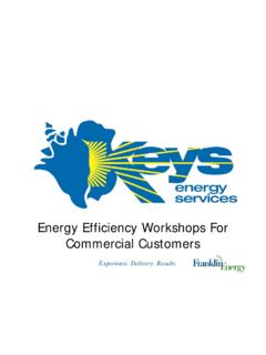 Energy Efficiency Workshops For Commercial …