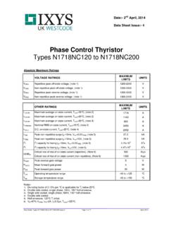 Phase Control Thyristor Types N1718NC120 to N1718NC200
