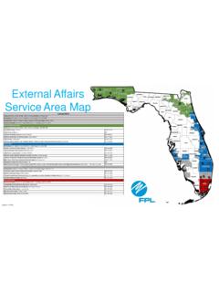External Affairs Service Area Map - Florida Power &amp; Light