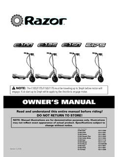 Owner’s Manual - Razor