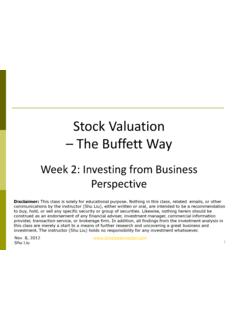 Stock Valuation The Buffett Way - Timeless Investor