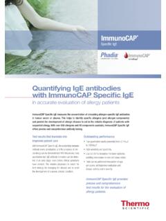 Quantifying IgE antibodies with ImmunoCAP Specific IgE