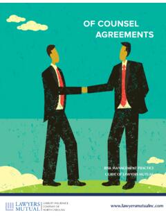 of counsel agreements - Lawyers Mutual Insurance Company
