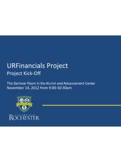 URFinancials Project - rochester.edu