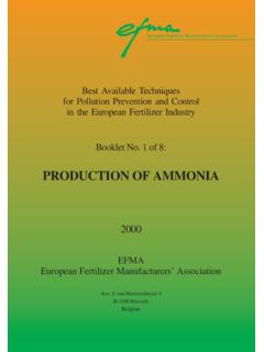 PRODUCTION OF AMMONIA - Fertilizers Europe
