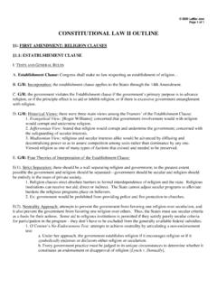 CONSTITUTIONAL LAW II OUTLINE - wyolaw.org