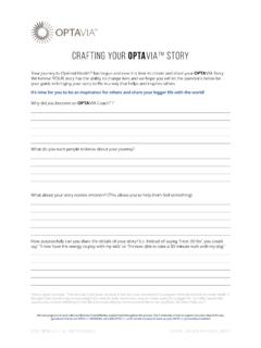 OPTAVIA™ Crafting your Story