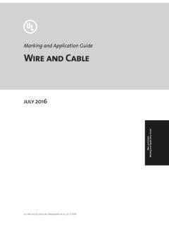 Wire and Cable - UL