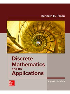 Discrete Mathematics and Its Applications, Eighth Edition