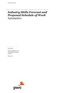 Industry Skills Forecast and Proposed Schedule of Work ...