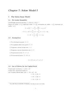 Chapter 7: Solow Model I