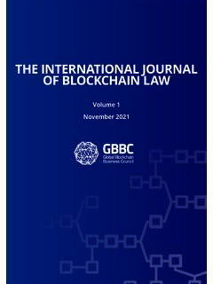 THE INTERNATIONAL JOURNAL OF BLOCKCHAIN LAW