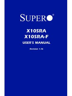 X10SRA X10SRA-F - Super Micro Computer, Inc. Home Page