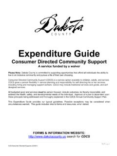 CDCS Expenditure Guide - Dakota County, Minnesota