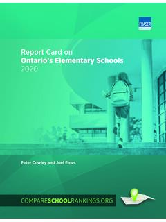 Report Card on Ontario’s Elementary Schools 2020